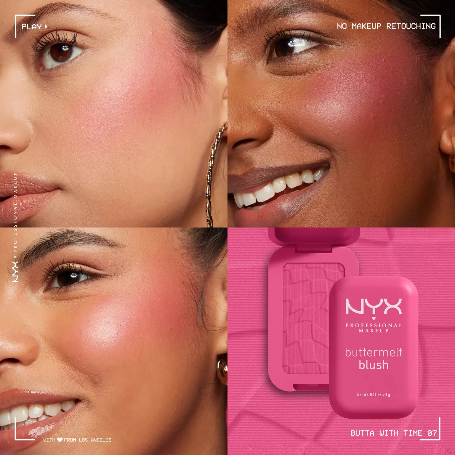 NYX blush PROFESSIONAL MAKEUP BUTTERMELT POWDER BLUSH UP TO 12H WEAR  بلشر عالي الثبات