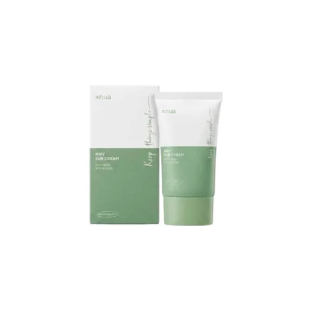 واقي الشمس أنوا إيريAnua Airy Sunscreen SPF 50+ PA++++ Physical Sun Cream for Sensitive Skin – Lightweight Broad Spectrum Protection SPF 50+ PA++++ بحماية فيزيائية واسعة وتركيبة خفيفة للبشرة