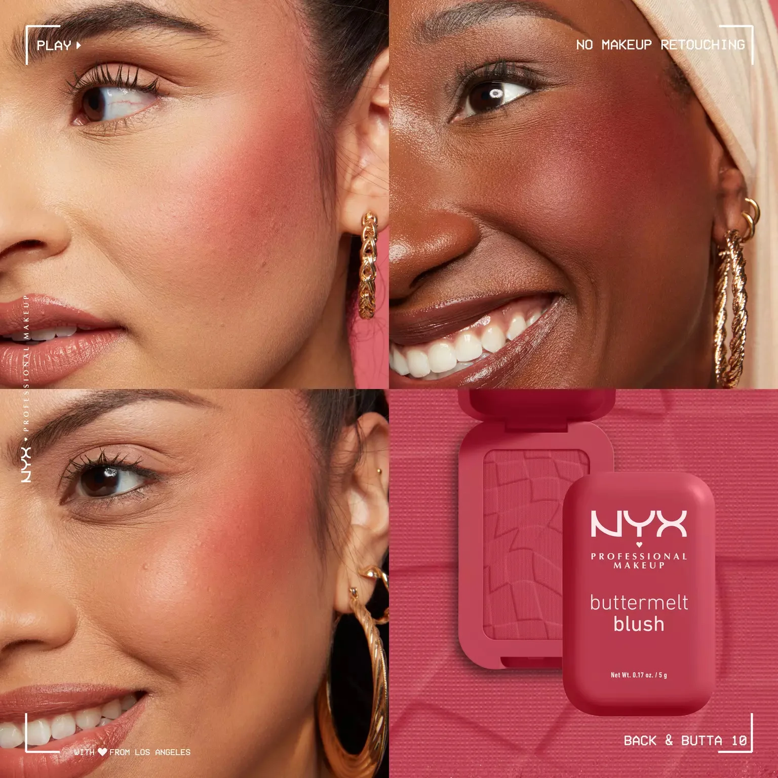 NYX blush PROFESSIONAL MAKEUP BUTTERMELT POWDER BLUSH UP TO 12H WEAR  بلشر عالي الثبات