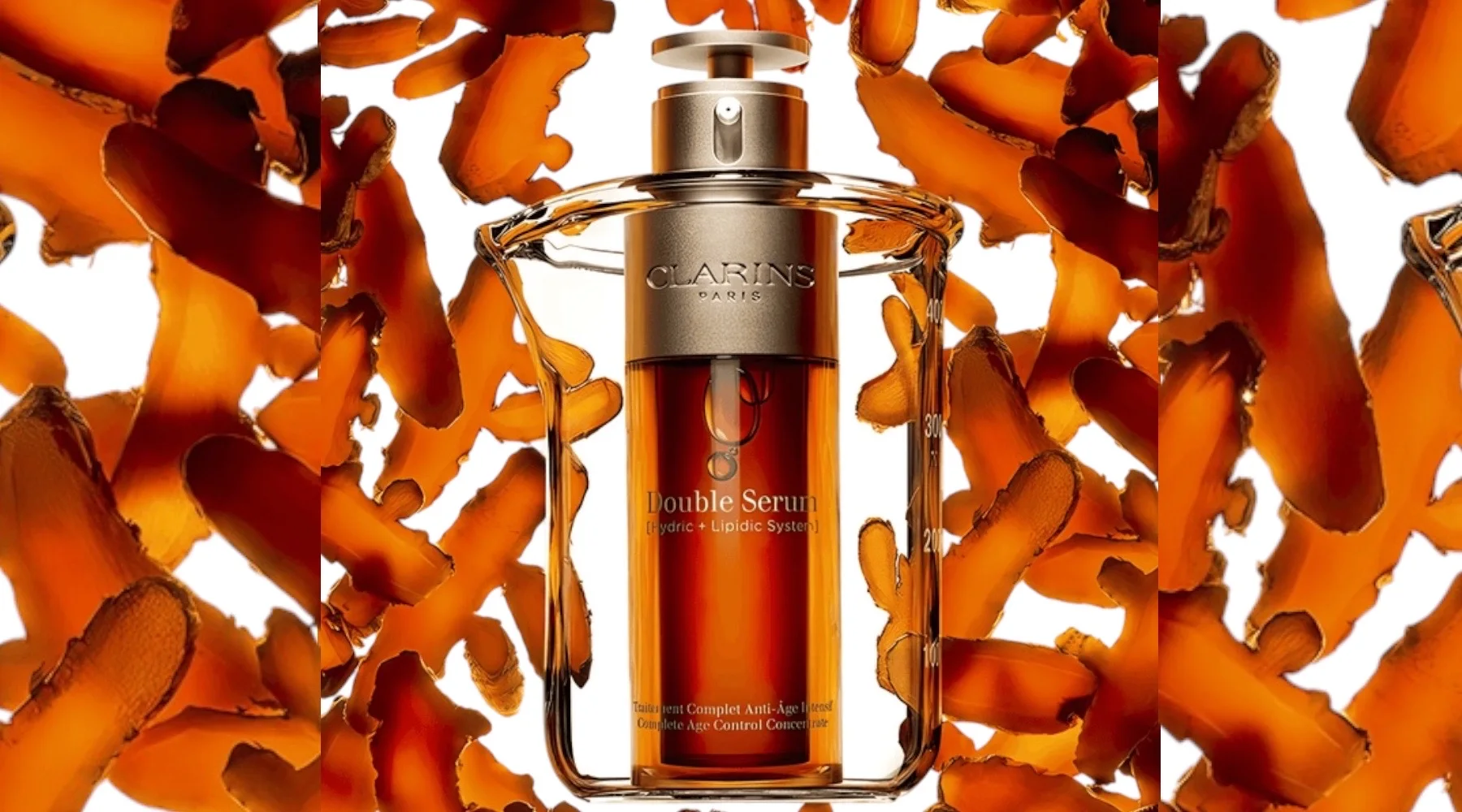 مجموعة  كلارنس دبل سيروم2 Clarins Double Serum Complete Age Control Concentrate pack 50 ml x