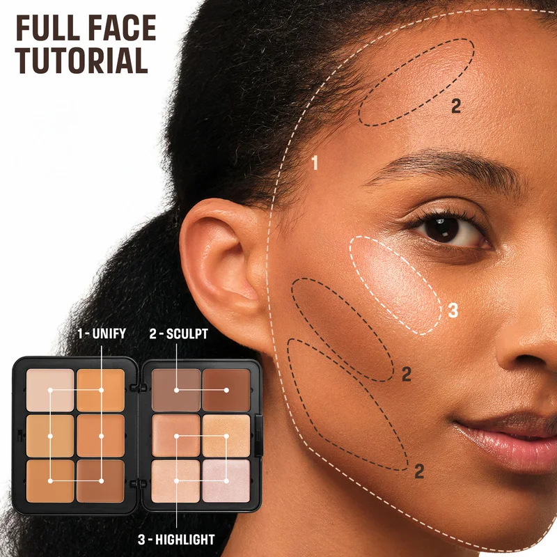 HD SKIN SCULPTING PALETTEFace sculpt palette: contour, blush & highlight