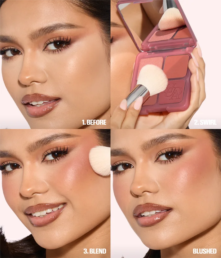 Huda Beauty BLUSH FILTER BLURRING BLUSHLIGHTERS PALETTE Strawberry Latte