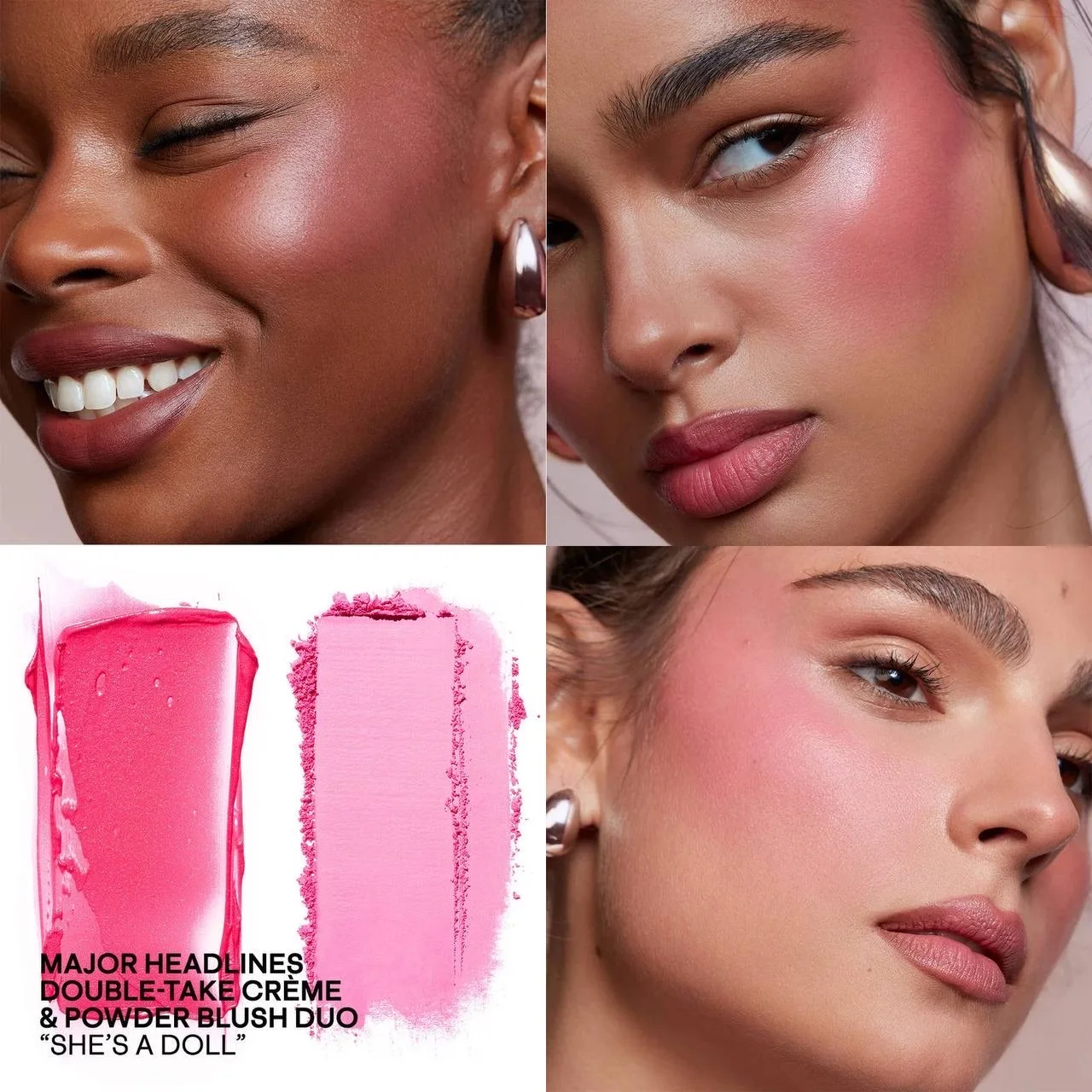 Patrick Ta Major Headlines Double-Take Crème & Powder Blush Duo She's a Doll - bright neutral pink