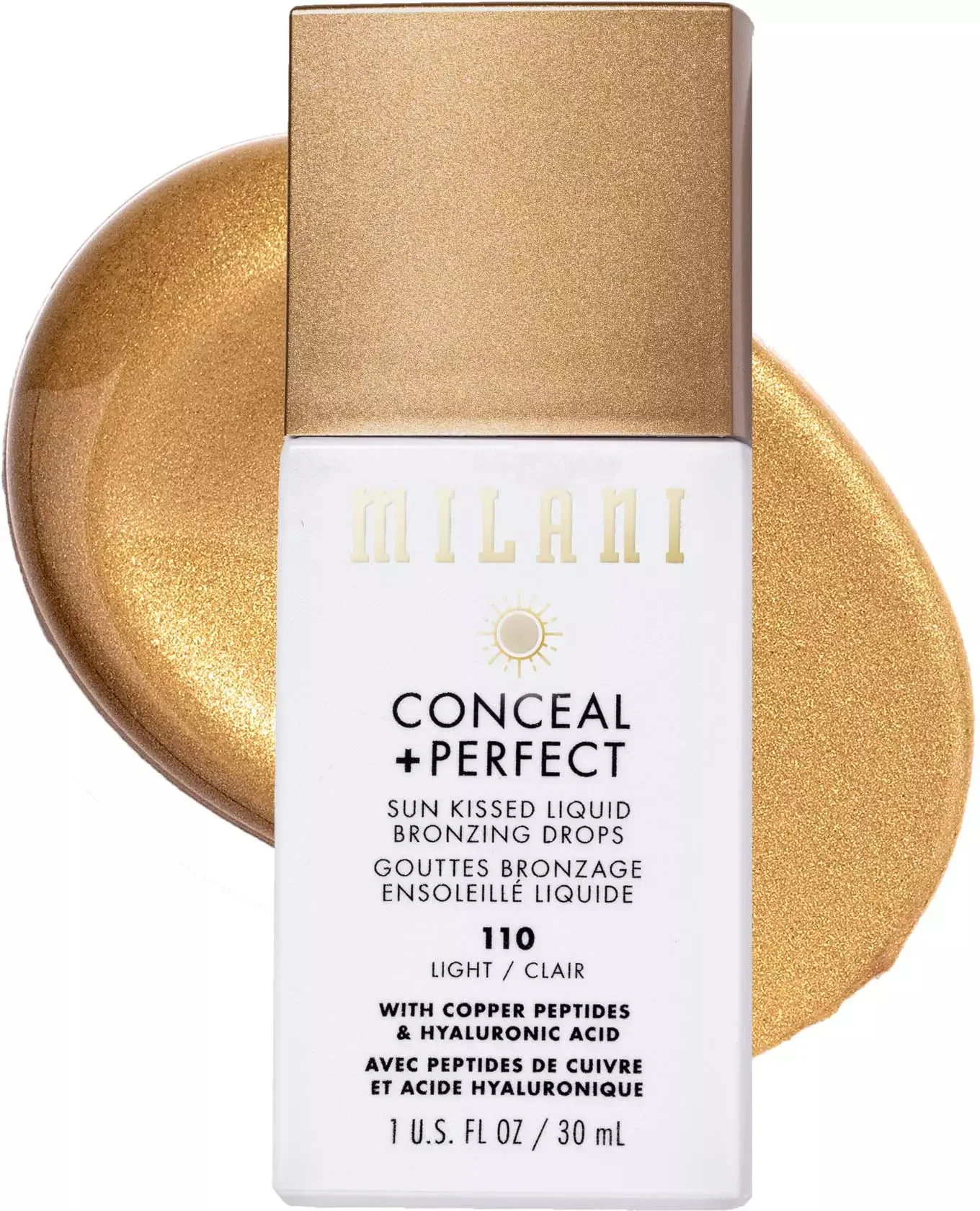 MilaniConceal + Perfect Sun Kissed Liquid Bronzing Drops Light 110