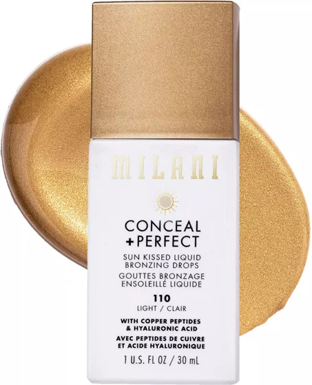 MilaniConceal + Perfect Sun Kissed Liquid Bronzing Drops Light 110