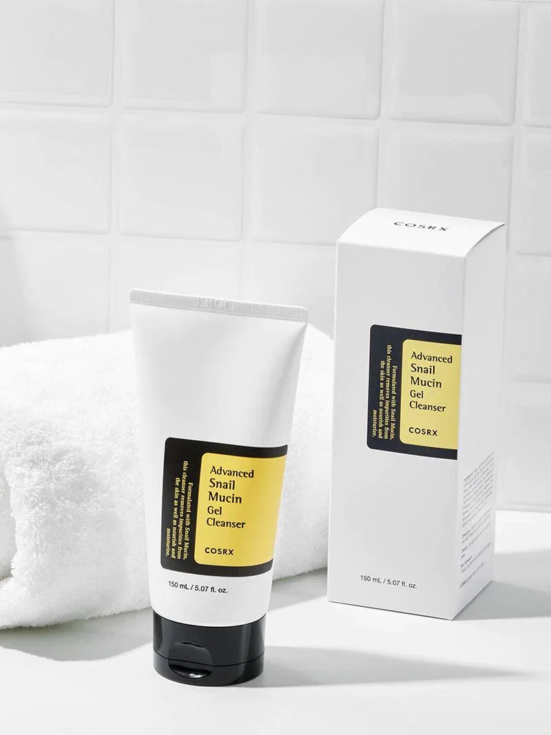 غسول COSRX Advanced Snail Mucin Power Gel Cleanser – تنظيف لطيف وترطيب بالبروتين الحلزوني 150 مل