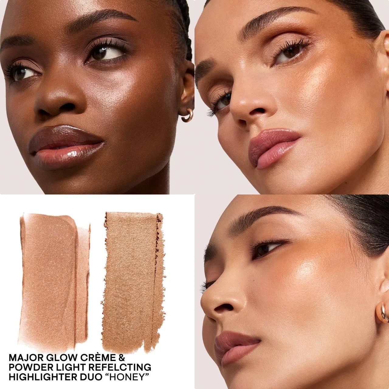 Patrick Ta Major Glow Crème & Powder Light Reflecting Translucent Highlighter Duo shade Honey