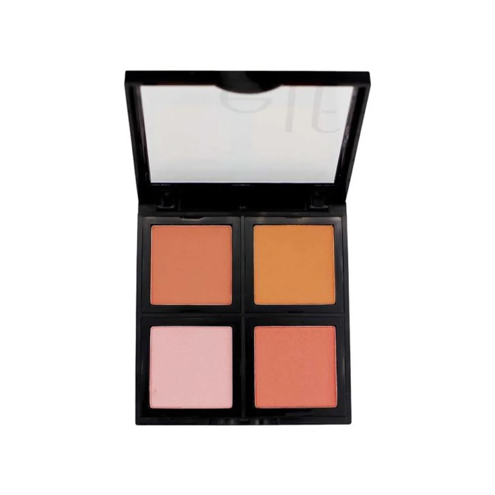 e.l.f. Cosmetics Powder Blush Palette, Four Blush Shades for Beautiful, Long-Lasting Pigment, Light