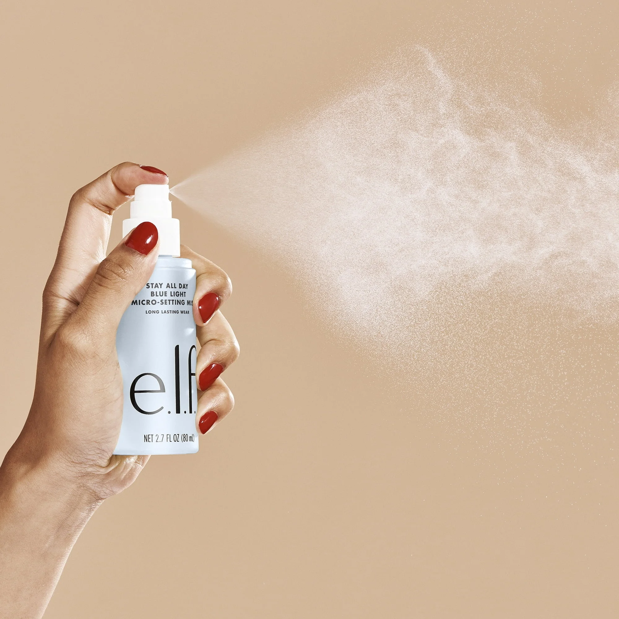 ELF Stay All Night Blue Light Micro-Setting Mist. مثبت مكياج مرطب وواقٍ من الضوء الأزرق لجميع أنواع البشرة