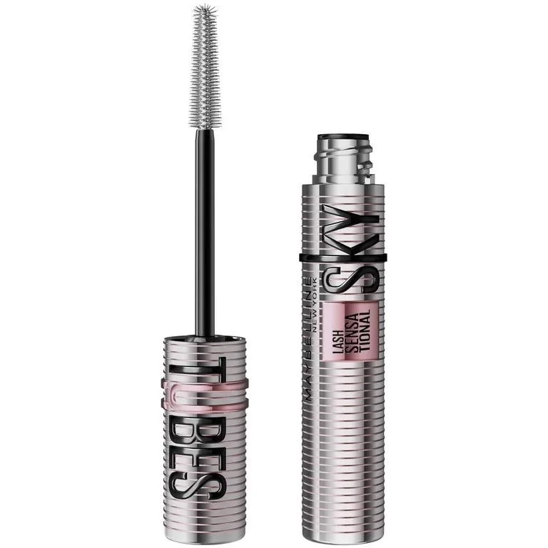 Maybelline Lash Sensational Sky Tubes Tubing Mascara – Very Black – Extension Like Lengthening Mascara – 24HR Wear with Shea Butter & Castor Oil