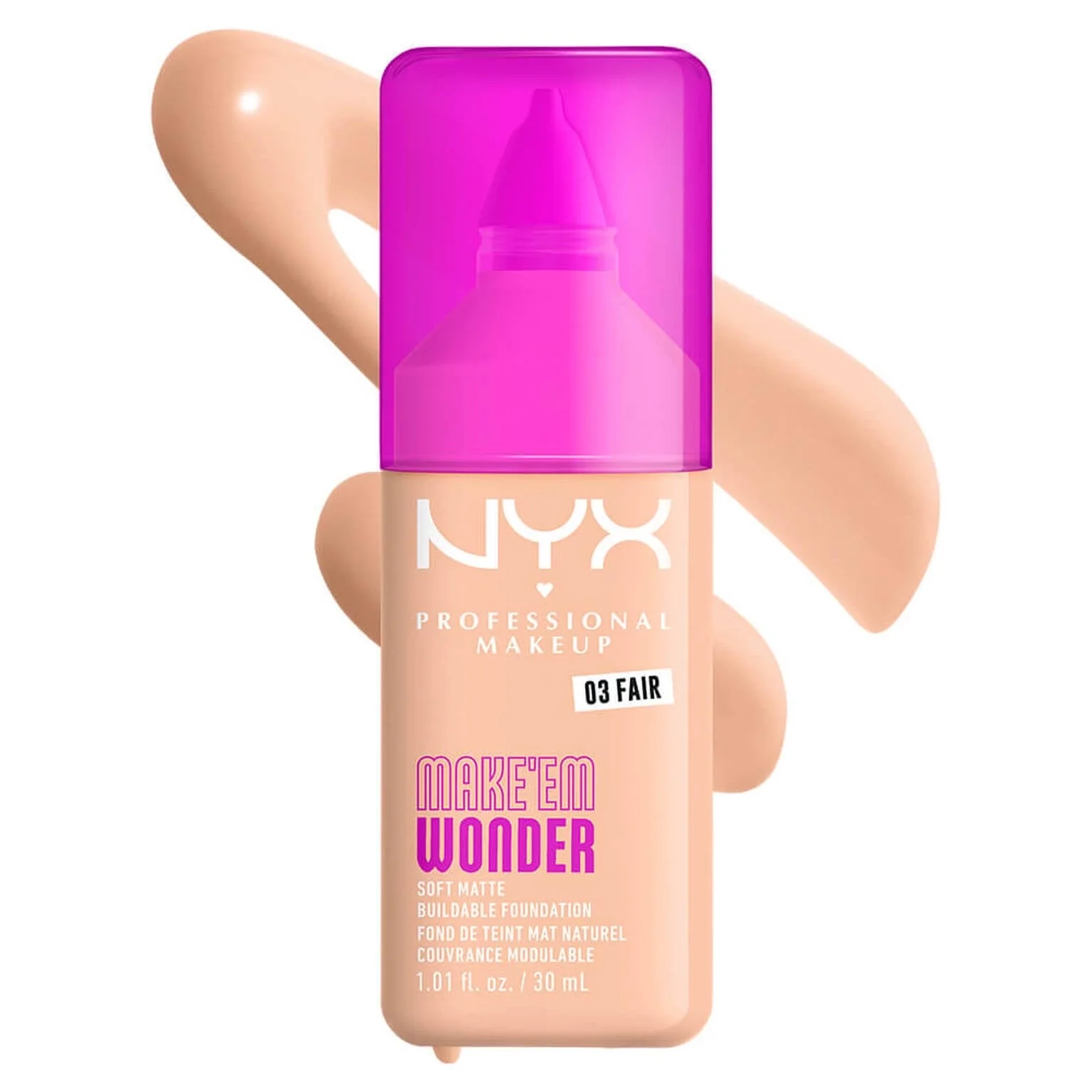 NYX MAKE EM WONDER SOFT MATTE BUILDABLE FOUNDATION