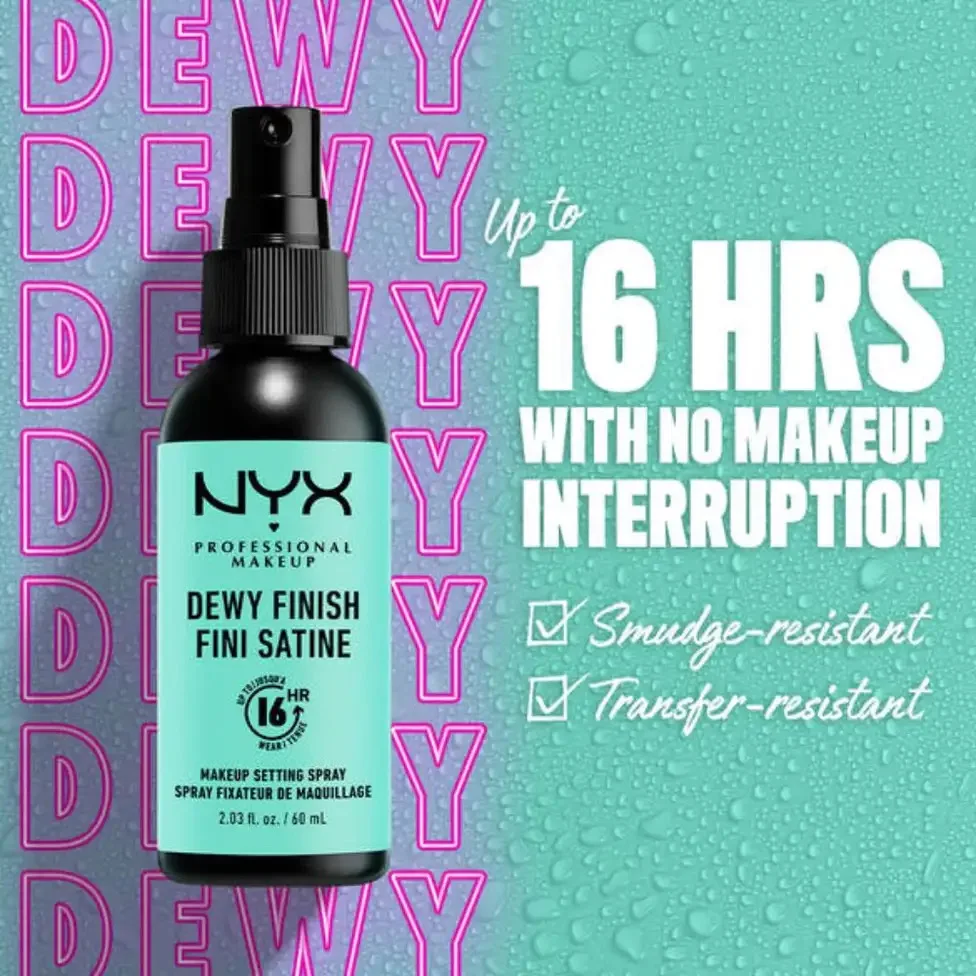 NYX PROFESSIONAL MAKEUP بخاخ تثبيت ندي يدوم حتى 16 ساعة