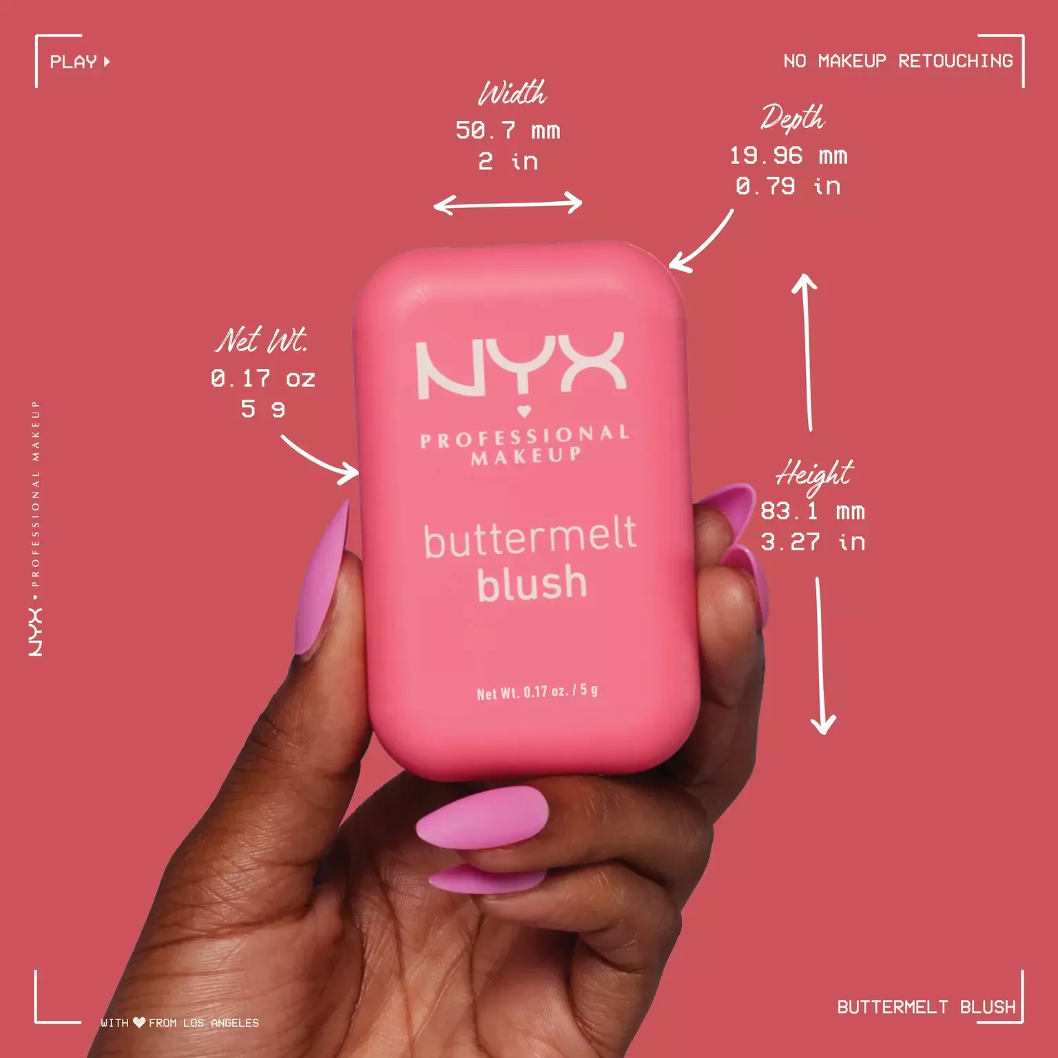 NYX blush PROFESSIONAL MAKEUP BUTTERMELT POWDER BLUSH UP TO 12H WEAR  بلشر عالي الثبات