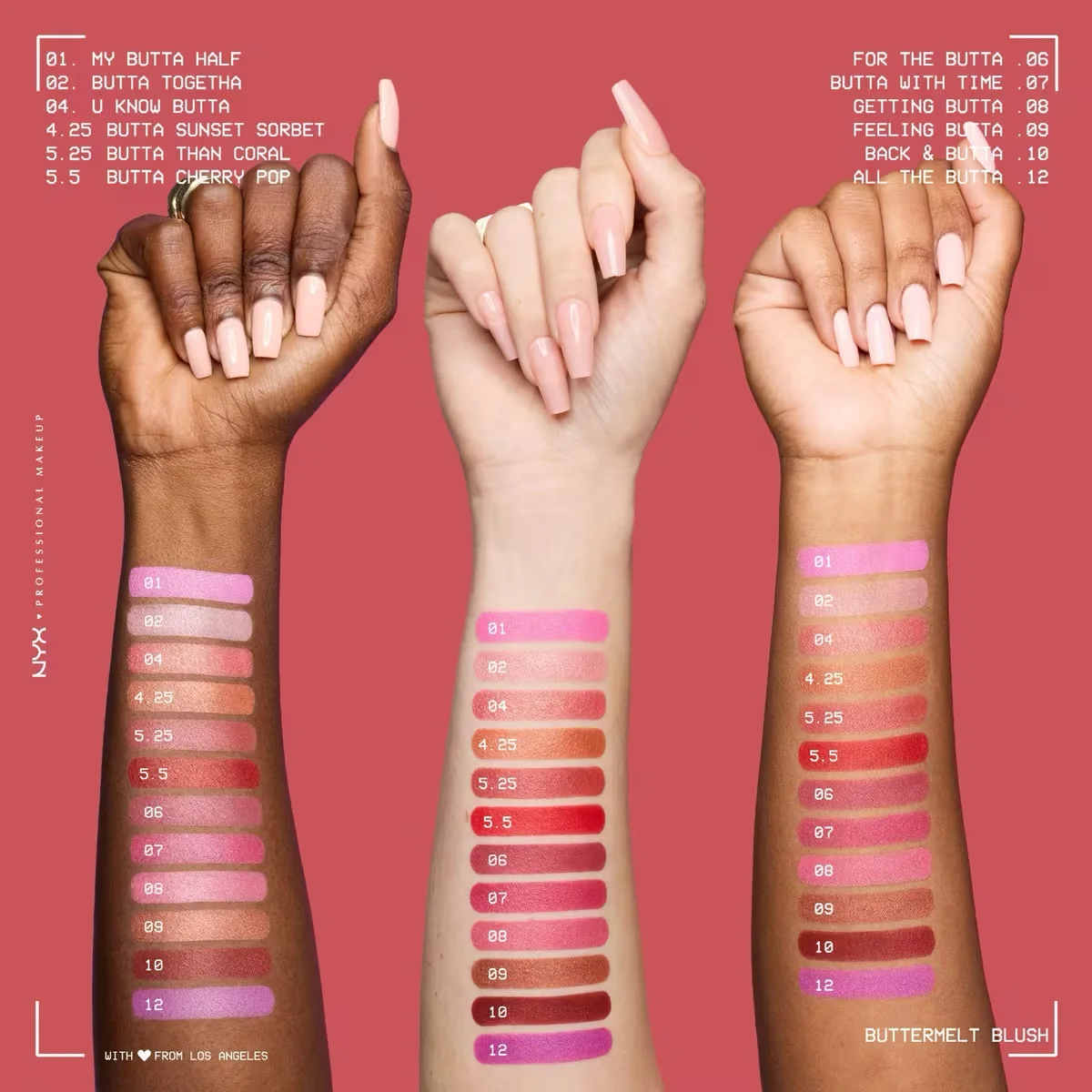 NYX blush PROFESSIONAL MAKEUP BUTTERMELT POWDER BLUSH UP TO 12H WEAR  بلشر عالي الثبات