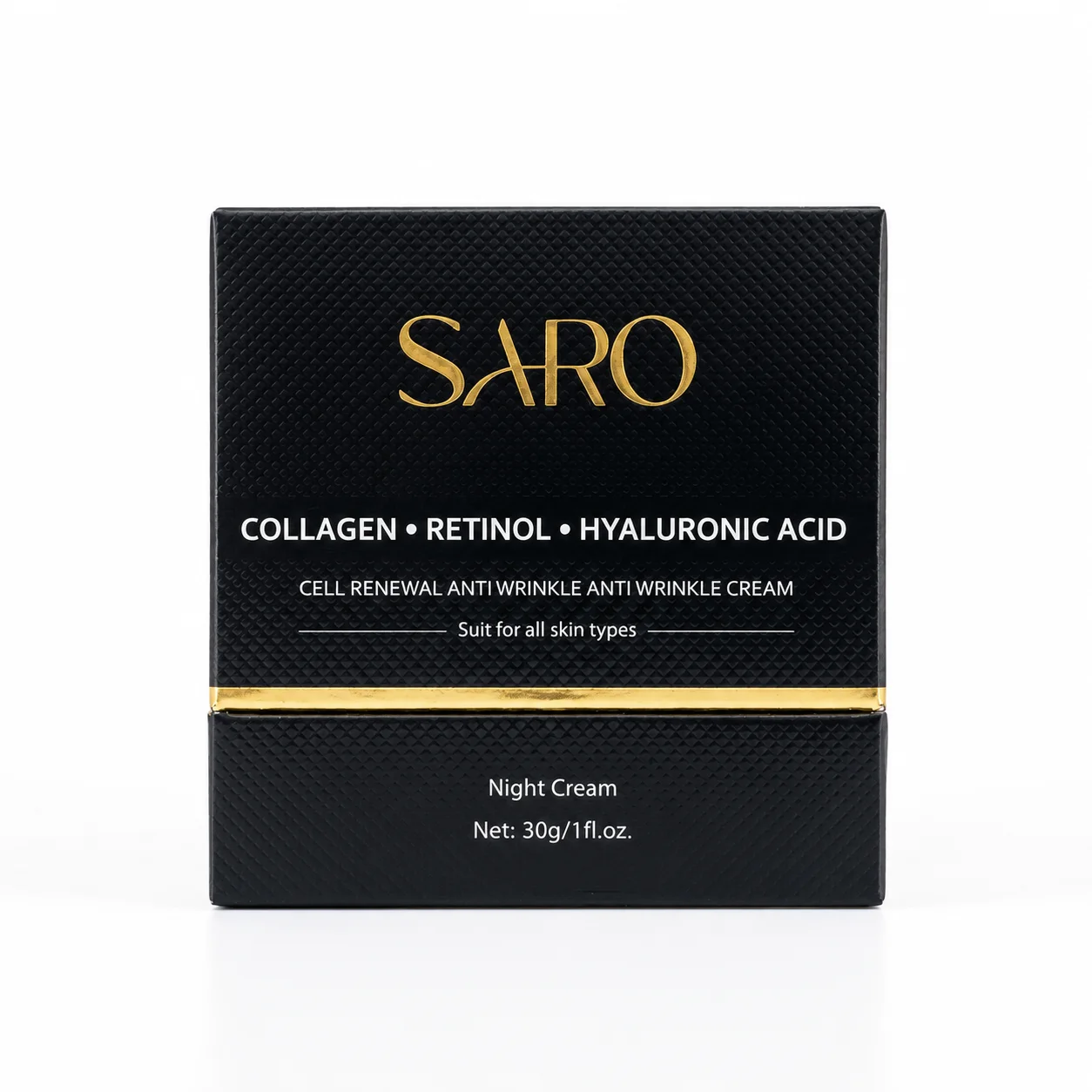 كريم سارو الليلي بالكولاجين والريتينول وحمض الهيالورونيك لتجديد البشرة ومكافحة التجاعيد SARO Cell Renewal Anti-Wrinkle Night Cream