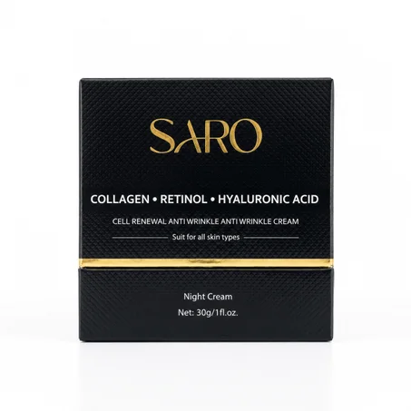 كريم سارو الليلي بالكولاجين والريتينول وحمض الهيالورونيك لتجديد البشرة ومكافحة التجاعيد SARO Cell Renewal Anti-Wrinkle Night Cream