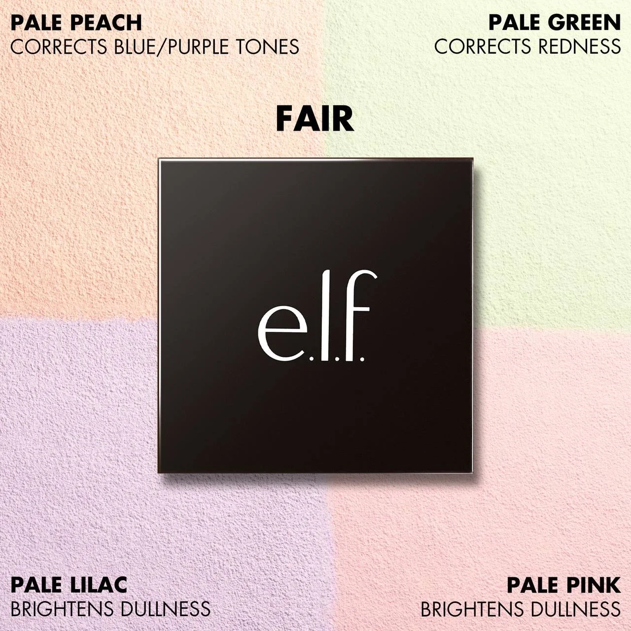 ELF loose powder Set It Bright Powder Quad shade fair