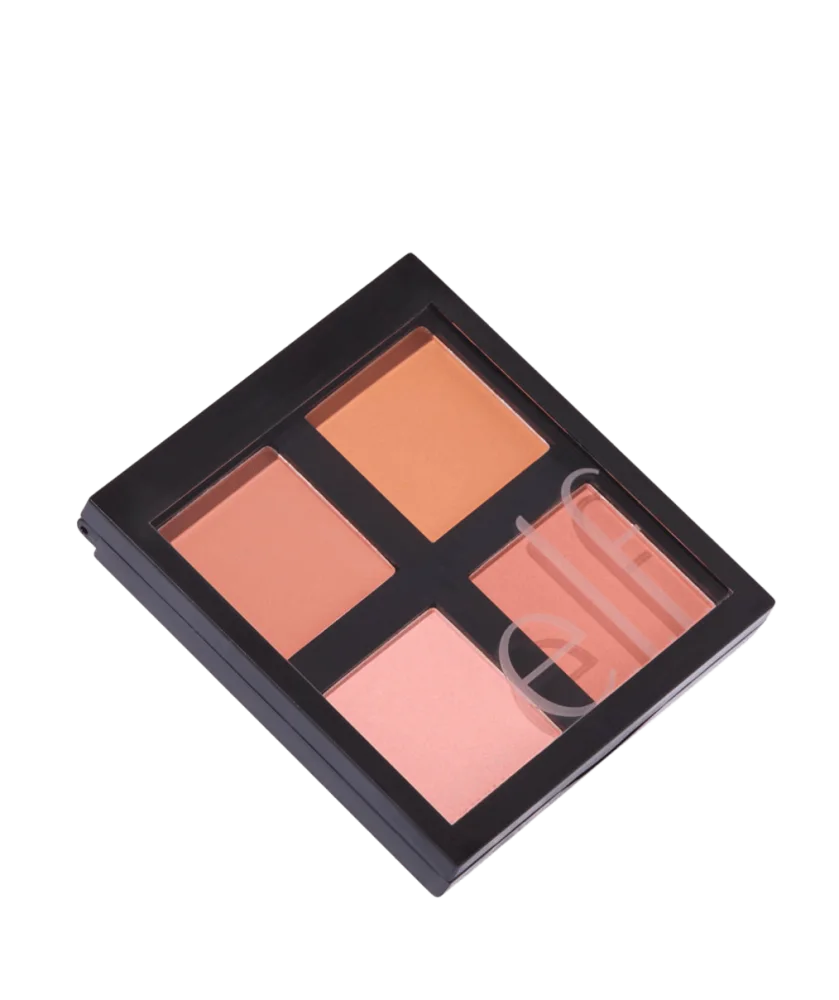 e.l.f. Cosmetics Powder Blush Palette, Four Blush Shades for Beautiful, Long-Lasting Pigment, Light