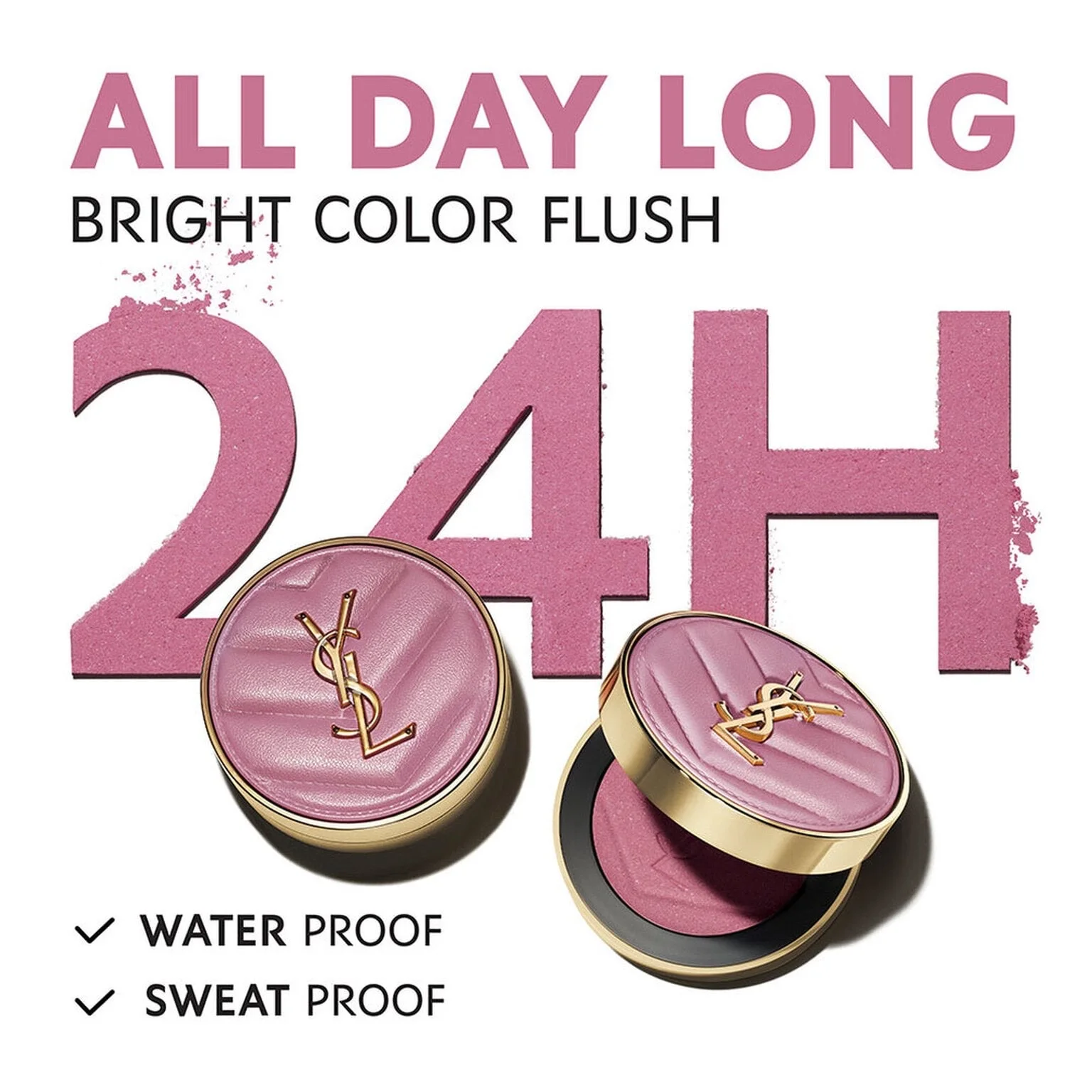 YSL MAKE ME BLUSH BOLD BLURRING BLUSHAN ULTRA-SENSORIAL SILKY POWDER BLUSH.