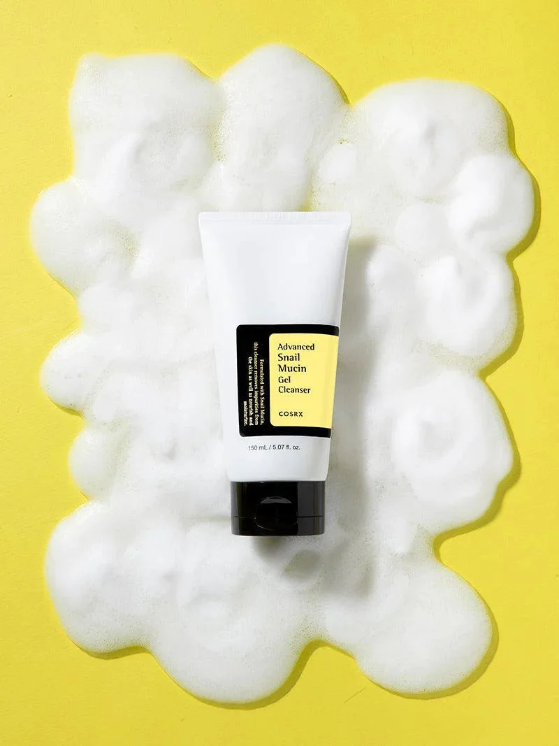 غسول COSRX Advanced Snail Mucin Power Gel Cleanser – تنظيف لطيف وترطيب بالبروتين الحلزوني 150 مل