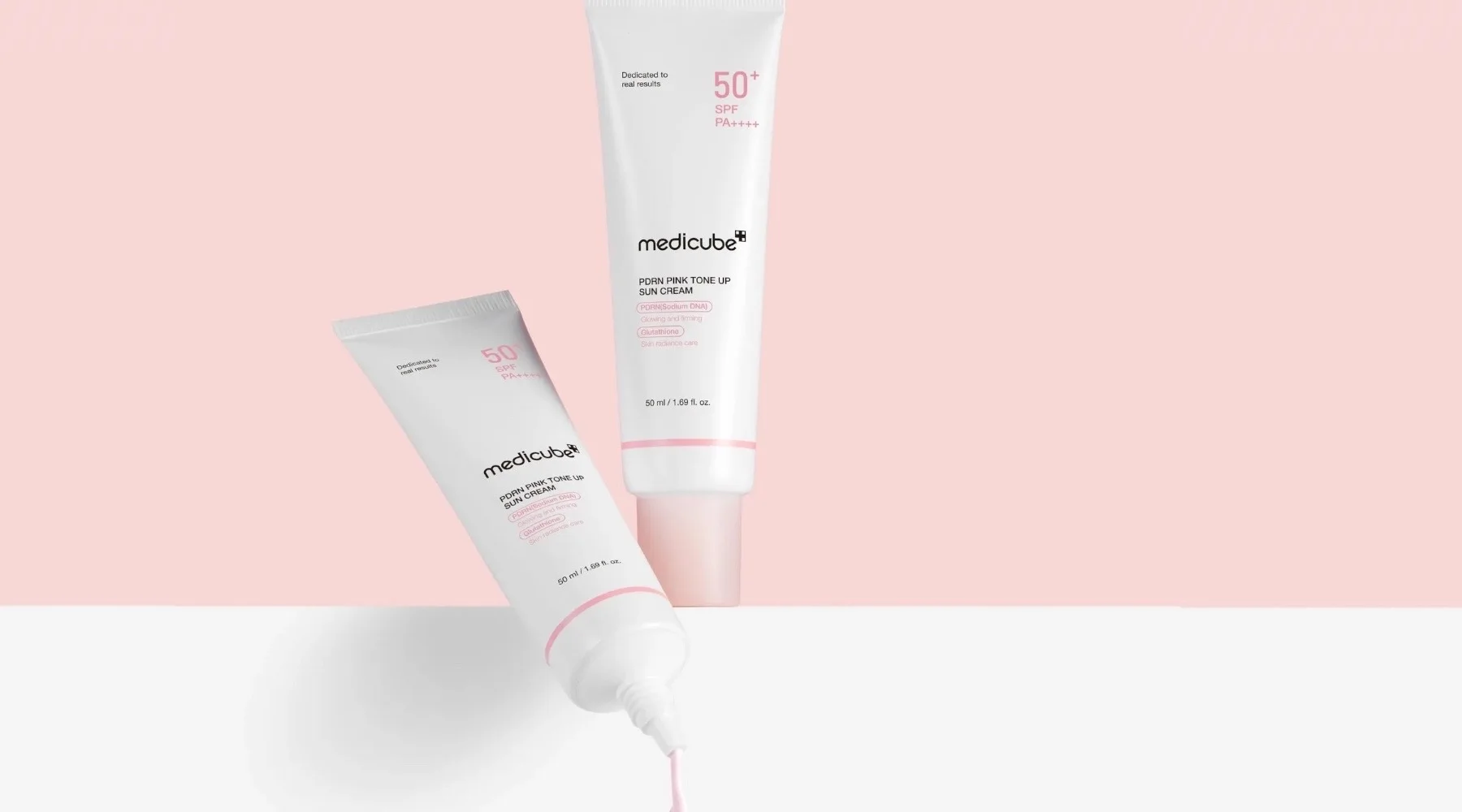 واقي الشمس ميديكيوب تون أب الوردي SPF50+ PA