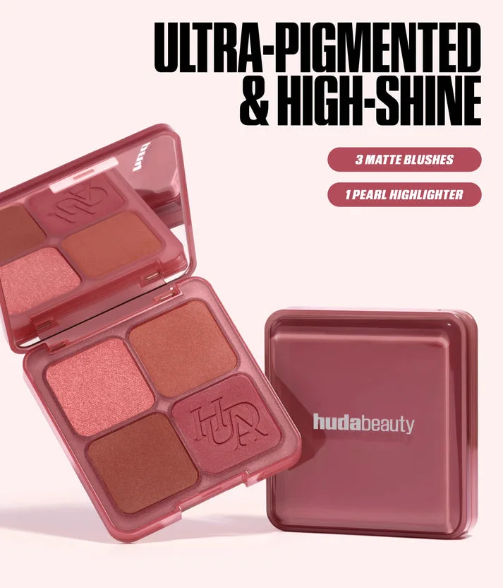 Huda Beauty BLUSH FILTER BLURRING BLUSHLIGHTERS PALETTE Strawberry Latte