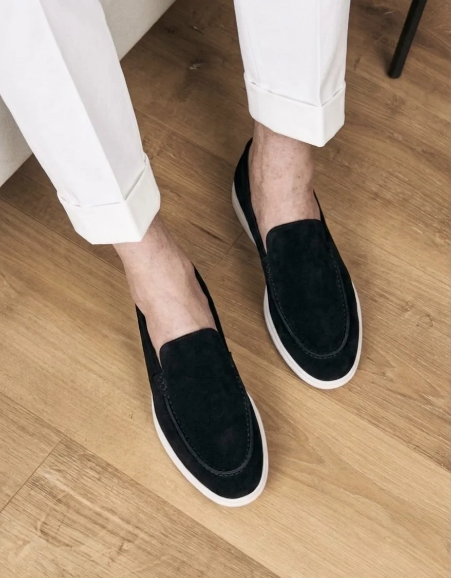 Mocassins Homme en Daim : noir