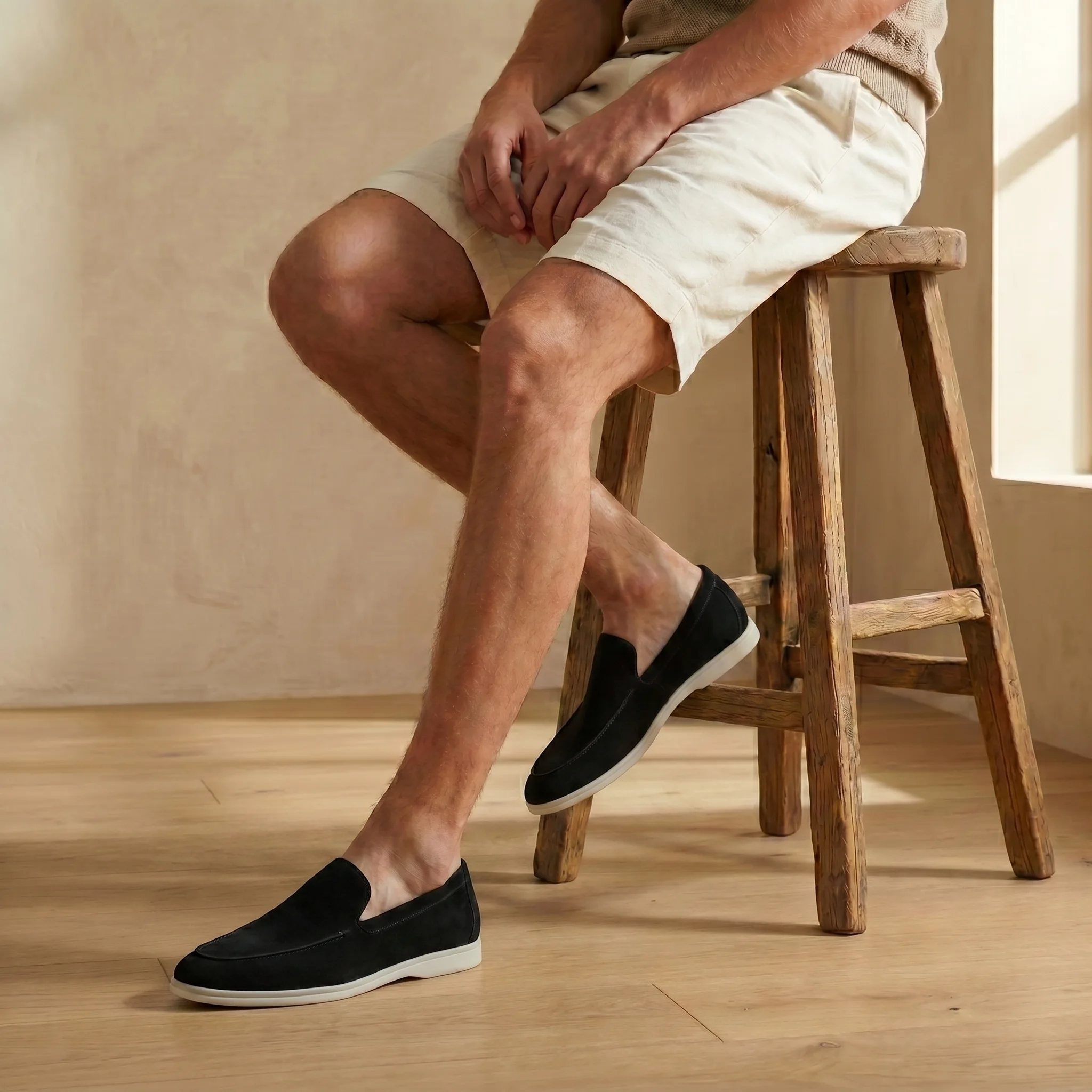 Mocassins Homme en Daim : noir