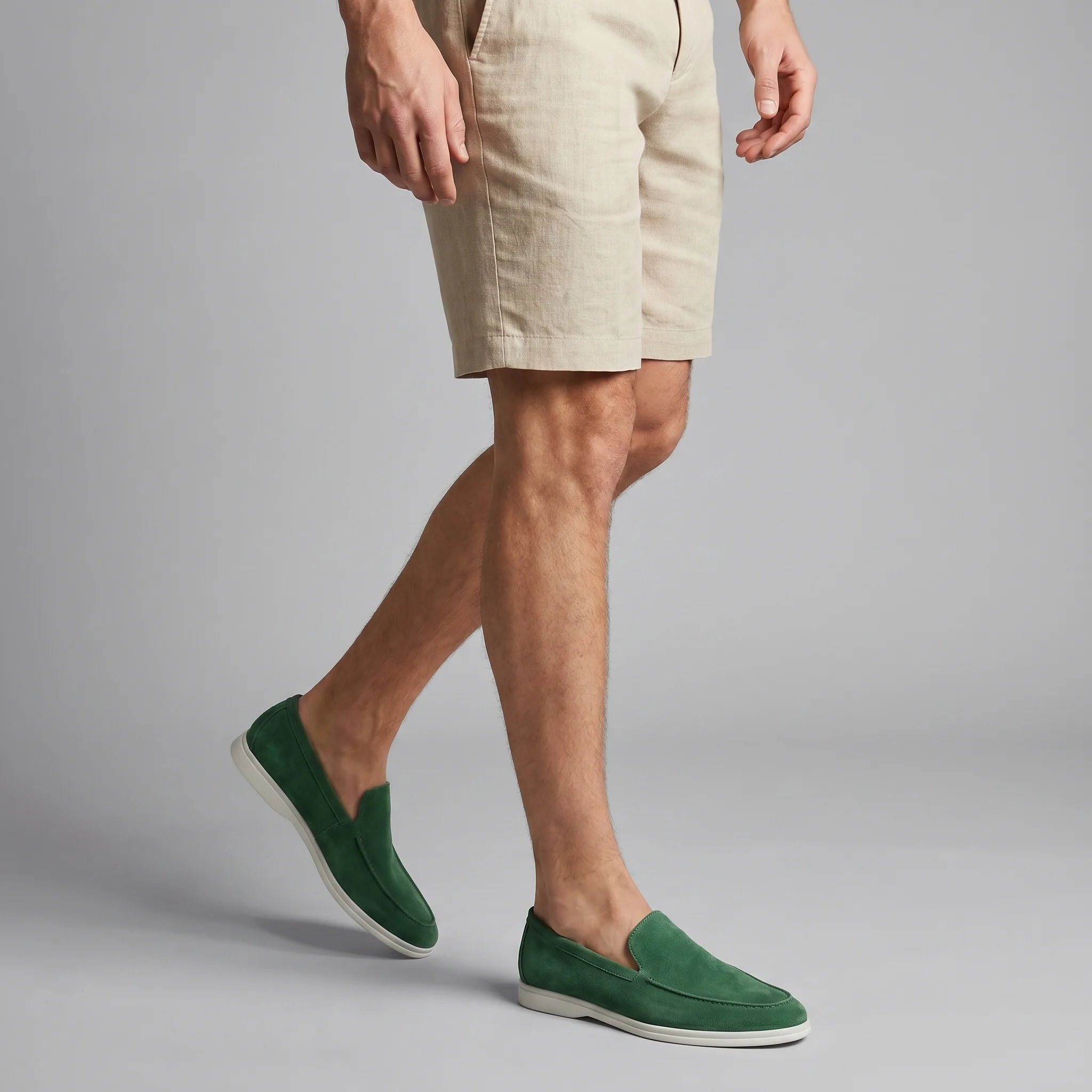 Mocassins Homme en Daim : Vert