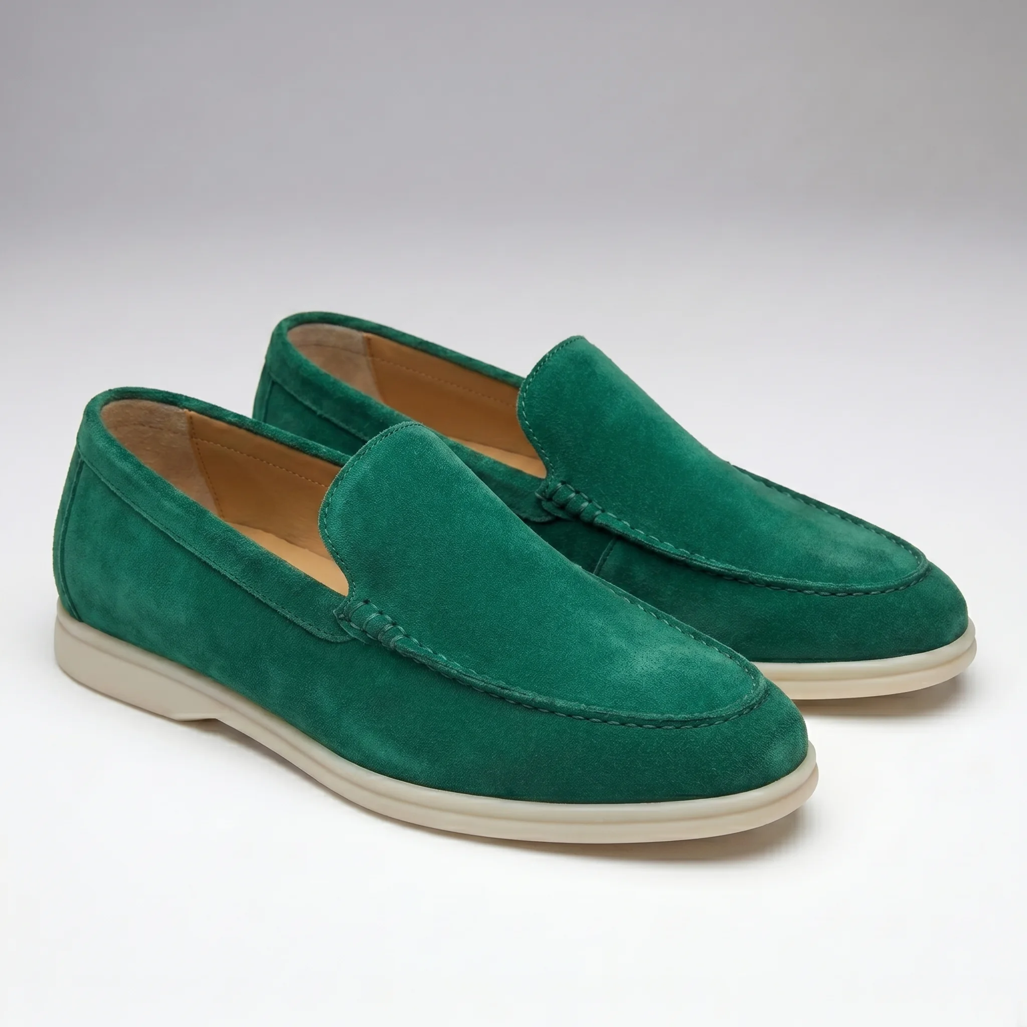 Mocassins Homme en Daim : Vert