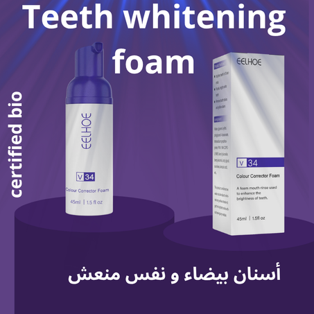 Teeth whitening foam
