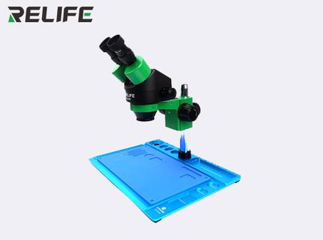 Relife M3T-004N Microscopeثلاثي العينيات ستيريو المجهر 7X-45X التكبير