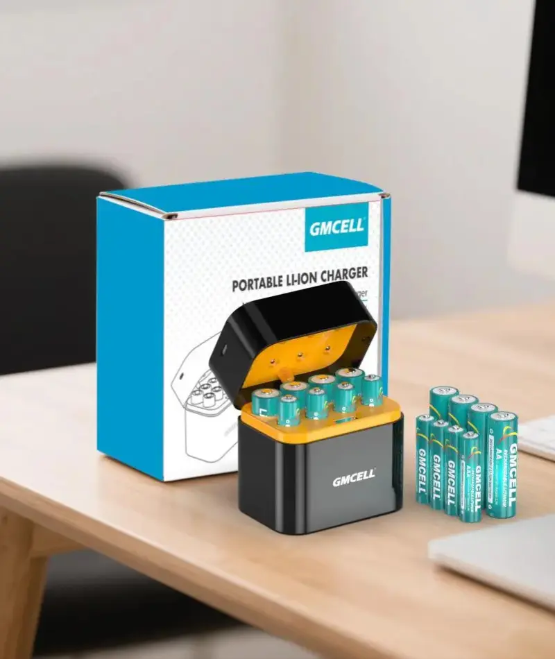 شاحن ذكي لـ 8 بطاريات AA/AAA – توفير دائم وحياة أسهل