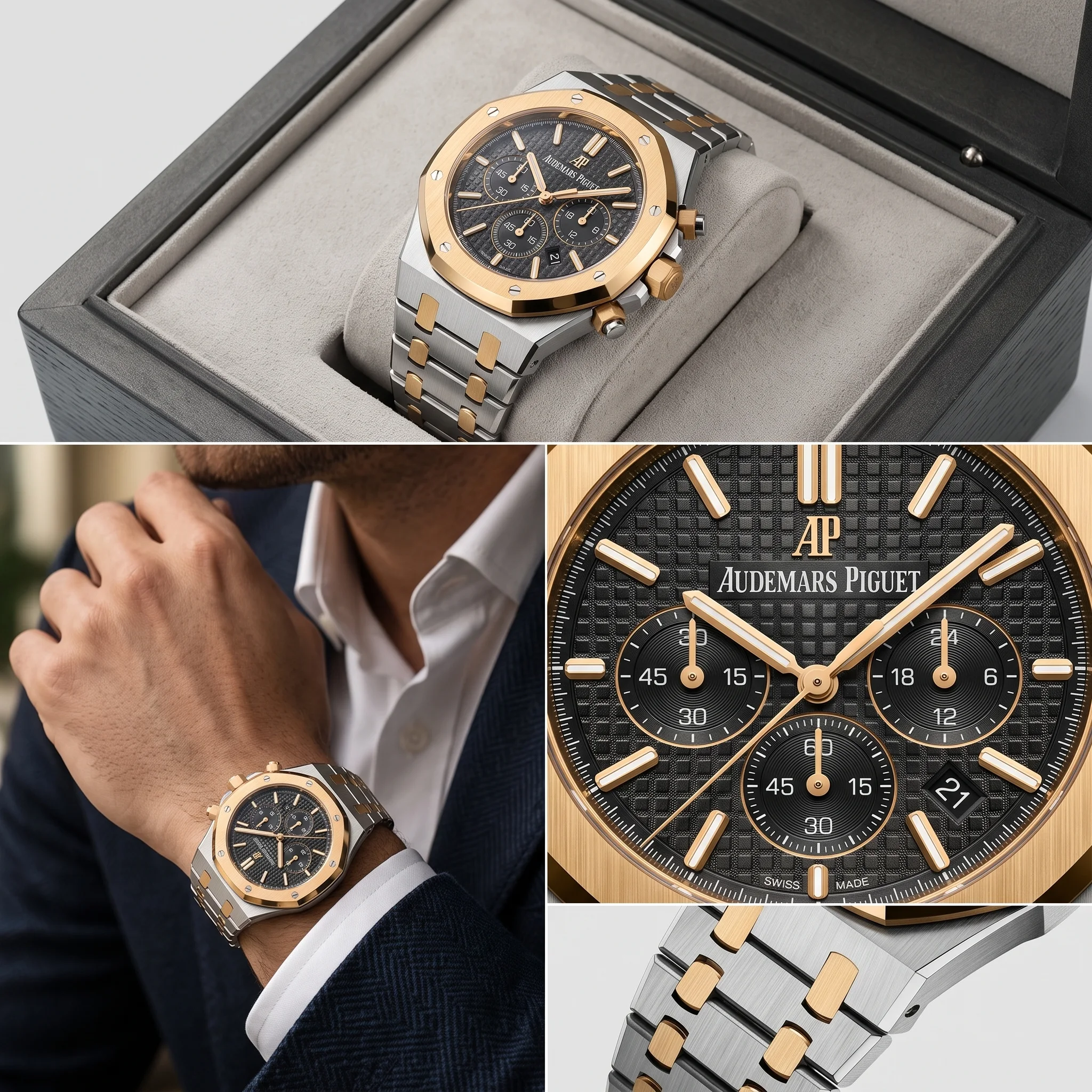 Audemars Piguet Royal Oak Chronograph Two-Tone — أوديمار بيغيه رويال أوك كرونوغراف الثنائية الفاخرة