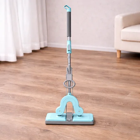 ممسحة أرضيات مسطحة لتنظيف الأرضيات المنزلية بسرعة وامتصاص عالي للماء