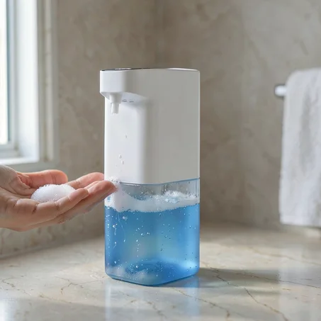 موزع صابون أوتوماتيكي لتوزيع الصابون السائل بدون لمس في الحمام والمطبخ