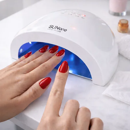 مجفف طلاء أظافر كهربائي بتقنية الأشعة فوق البنفسجية لتجفيف طلاء الجل في المنزل أو الصالونات