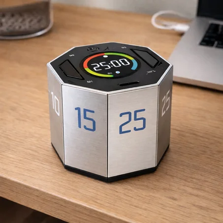 مؤقت رقمي مرئي لتنظيم الوقت وزيادة التركيز أثناء العمل والدراسة