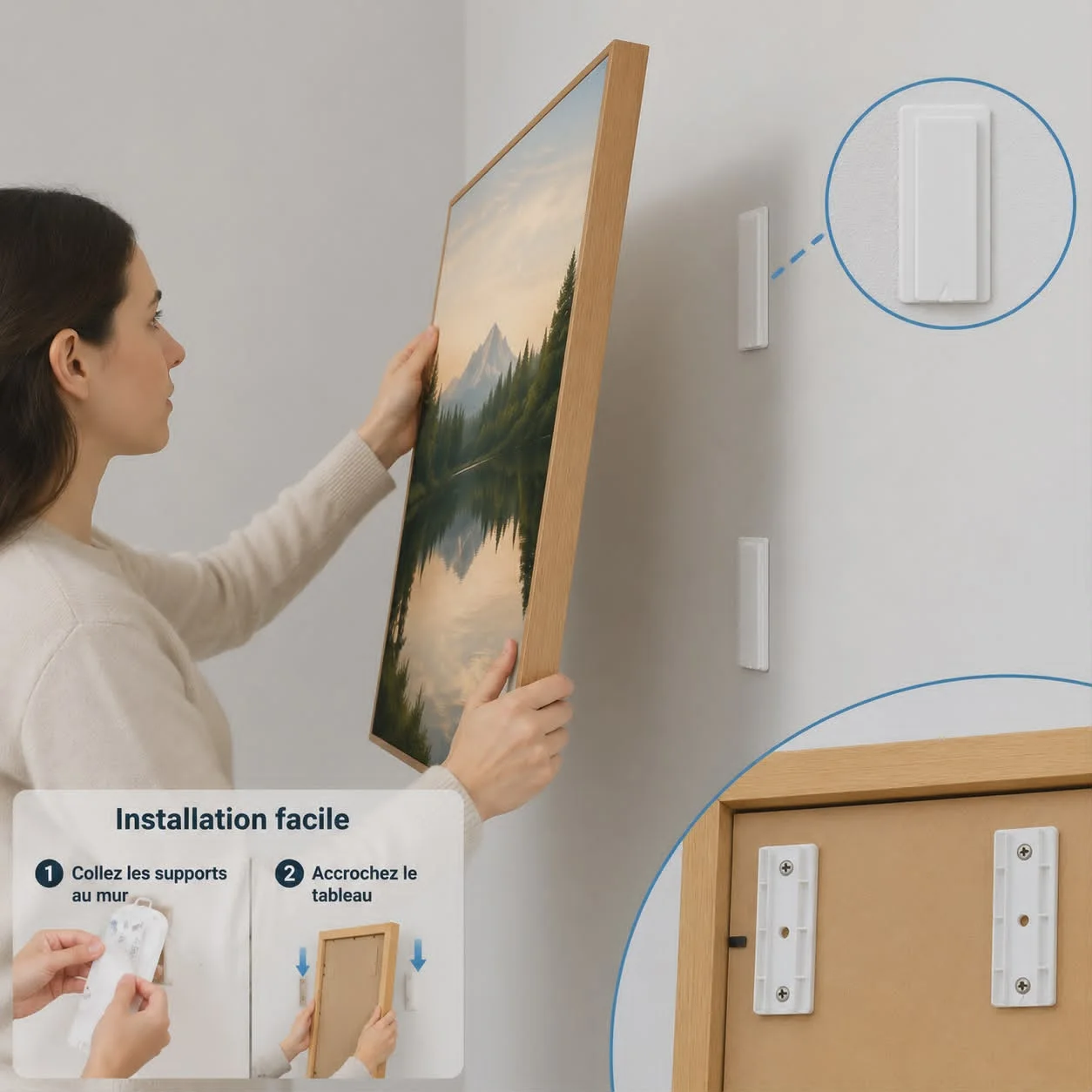 Plaques de fixation murale polyvalentes Lot de 10
