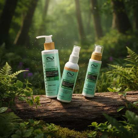 SHAMPOOING ET LOTION ET HUILE ANTI-CHUTE