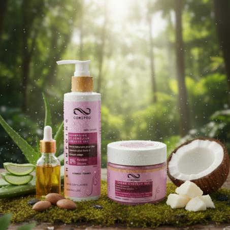 SHAMPOING DÉMÊLEUR ET CRÈME CHEVEUX SEC