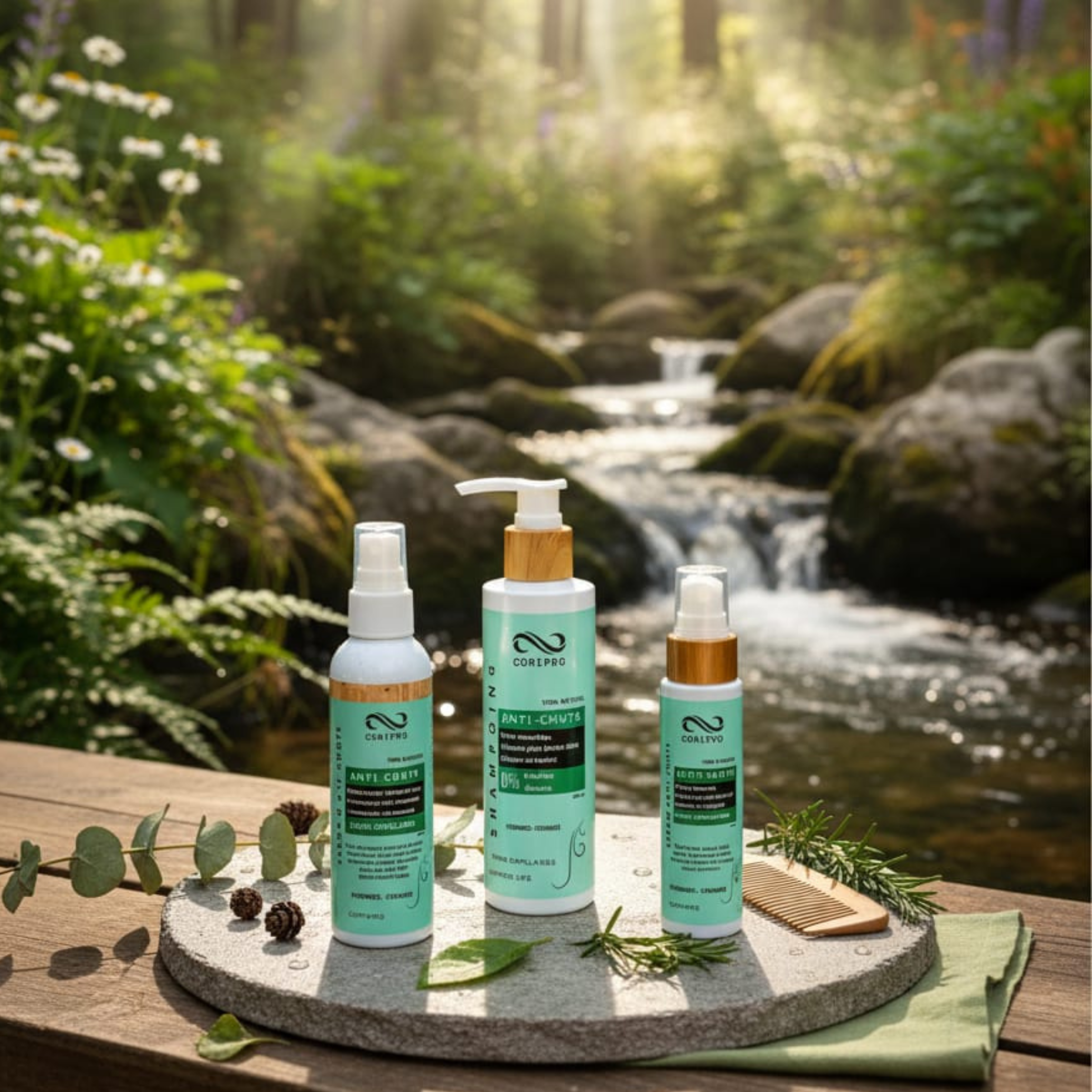 SHAMPOOING ET LOTION ET HUILE ANTI-CHUTE