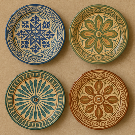 ensemble d'assiettes en céramique