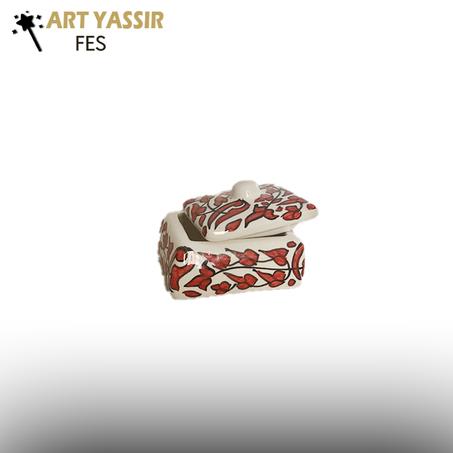 Porte-noix traditionnel en céramique à motifs de Fès - artisanat raffiné
