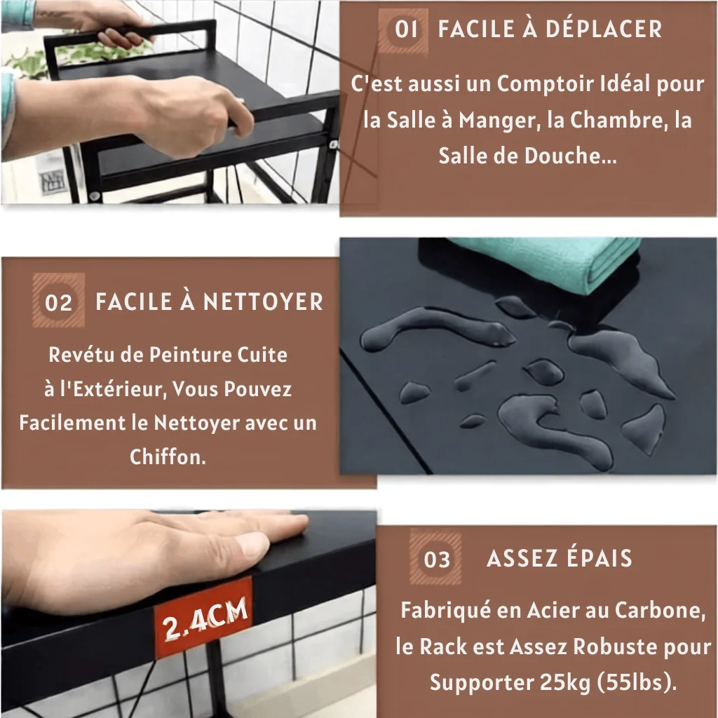 Design étagère micro-ondes
