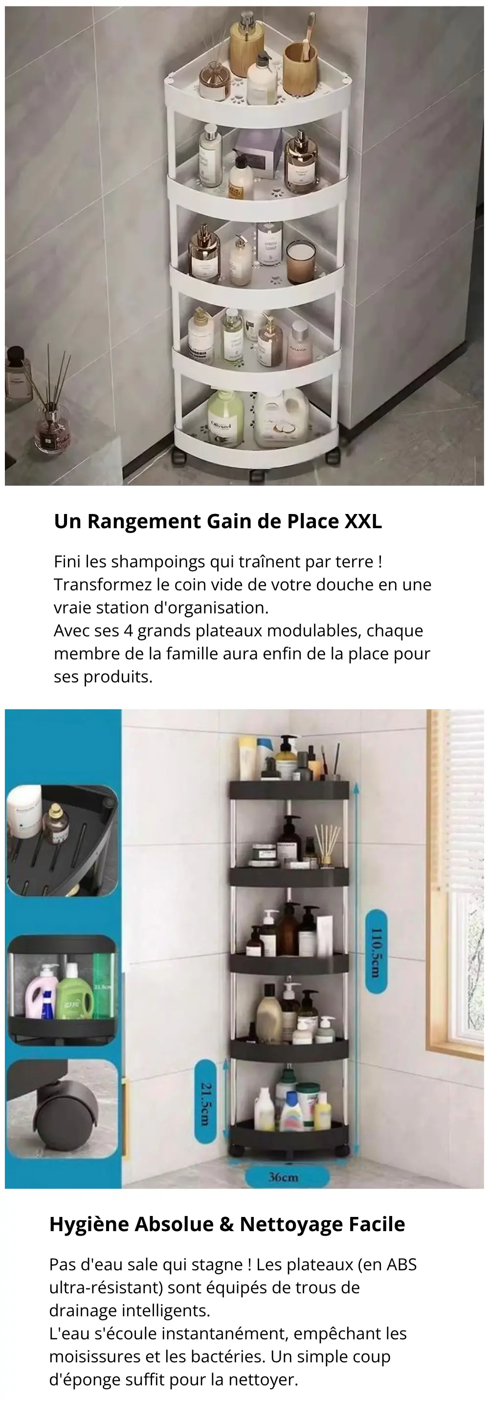 5 niveaux de rangement