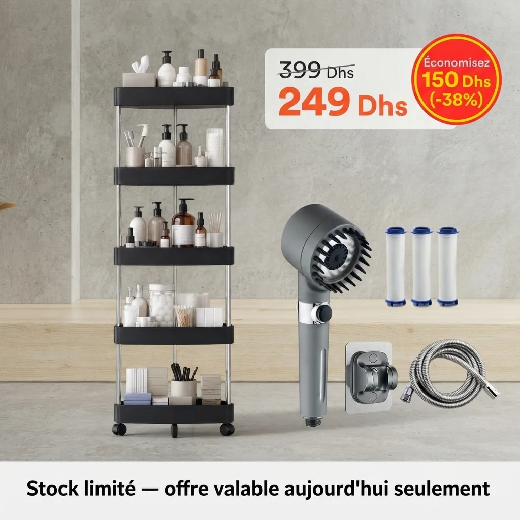 Rangement pratique pour produits de salle de bain