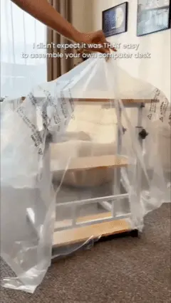 Table de Bureau Ajustable à Roulettes