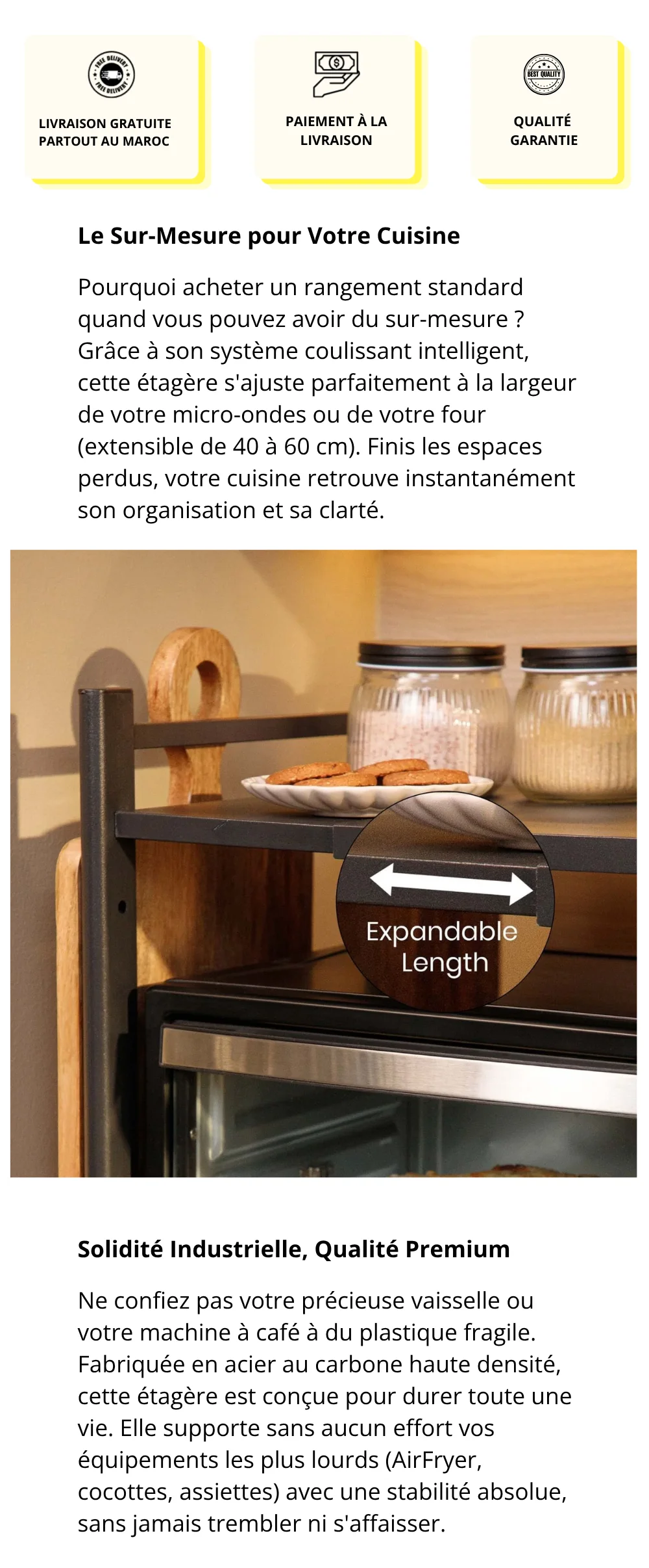 Étagère avec rangement bouteilles