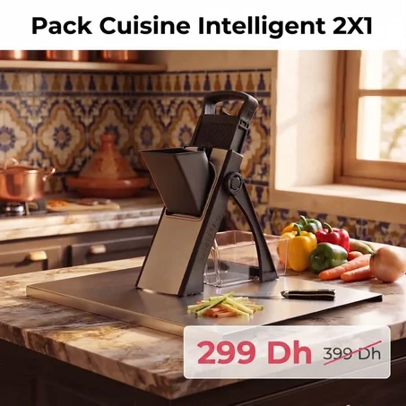 Pack Cuisine Intelligent 2-en-1 -Coupez plus vite. Préparez plus proprement. Cuisinez sans effort